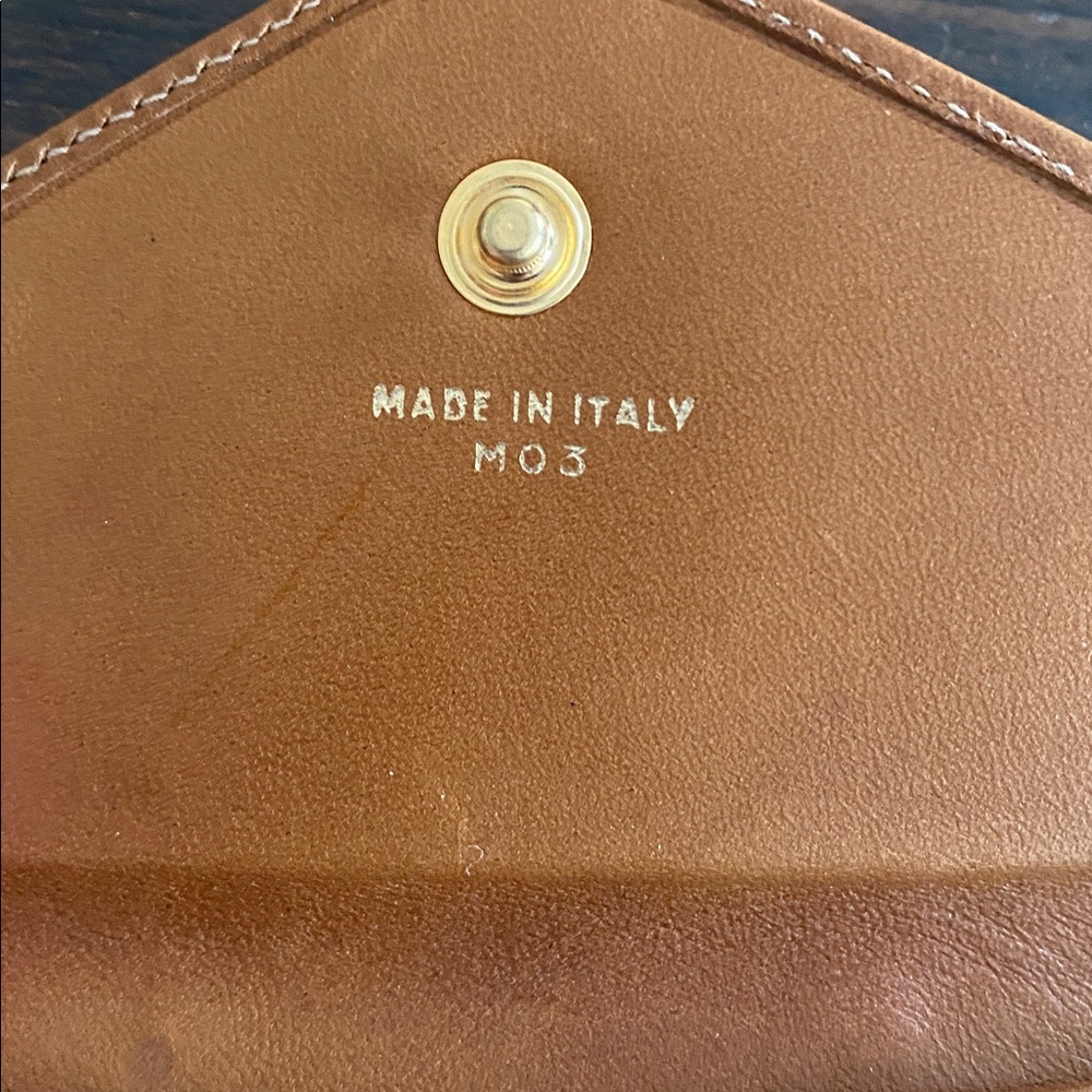 Celine Beige Canvas and Tan Leather Wallet - Picture 4 of 8